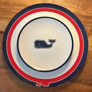 Vineyard Vines Patriotic Nautical Whale Plates - Navy, Red, and White 💙❤️🤍